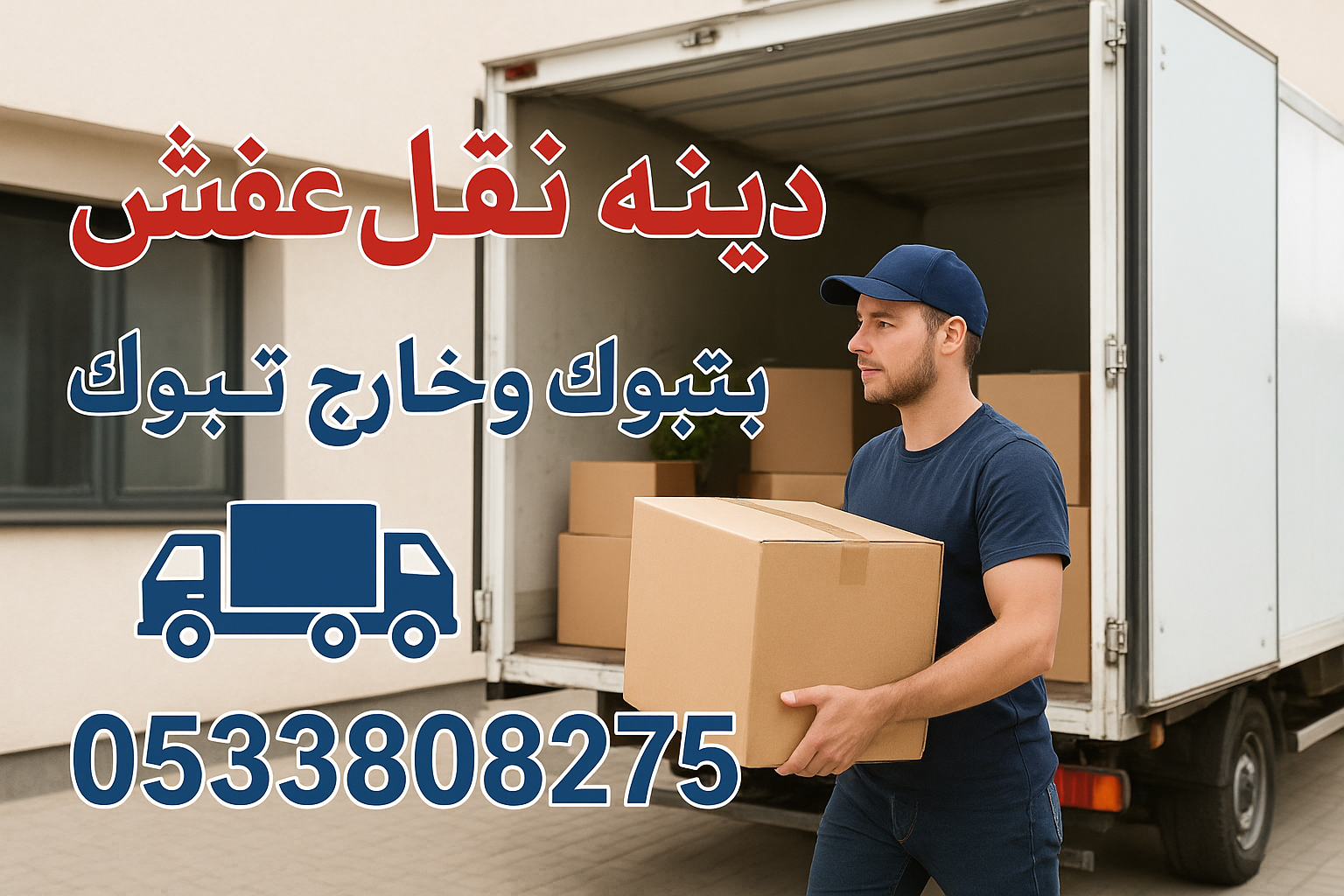 نقل عفش تبوك وخارج تبوك #نقل_اثاث مع الفك والتركيب #نقل_بضائع 