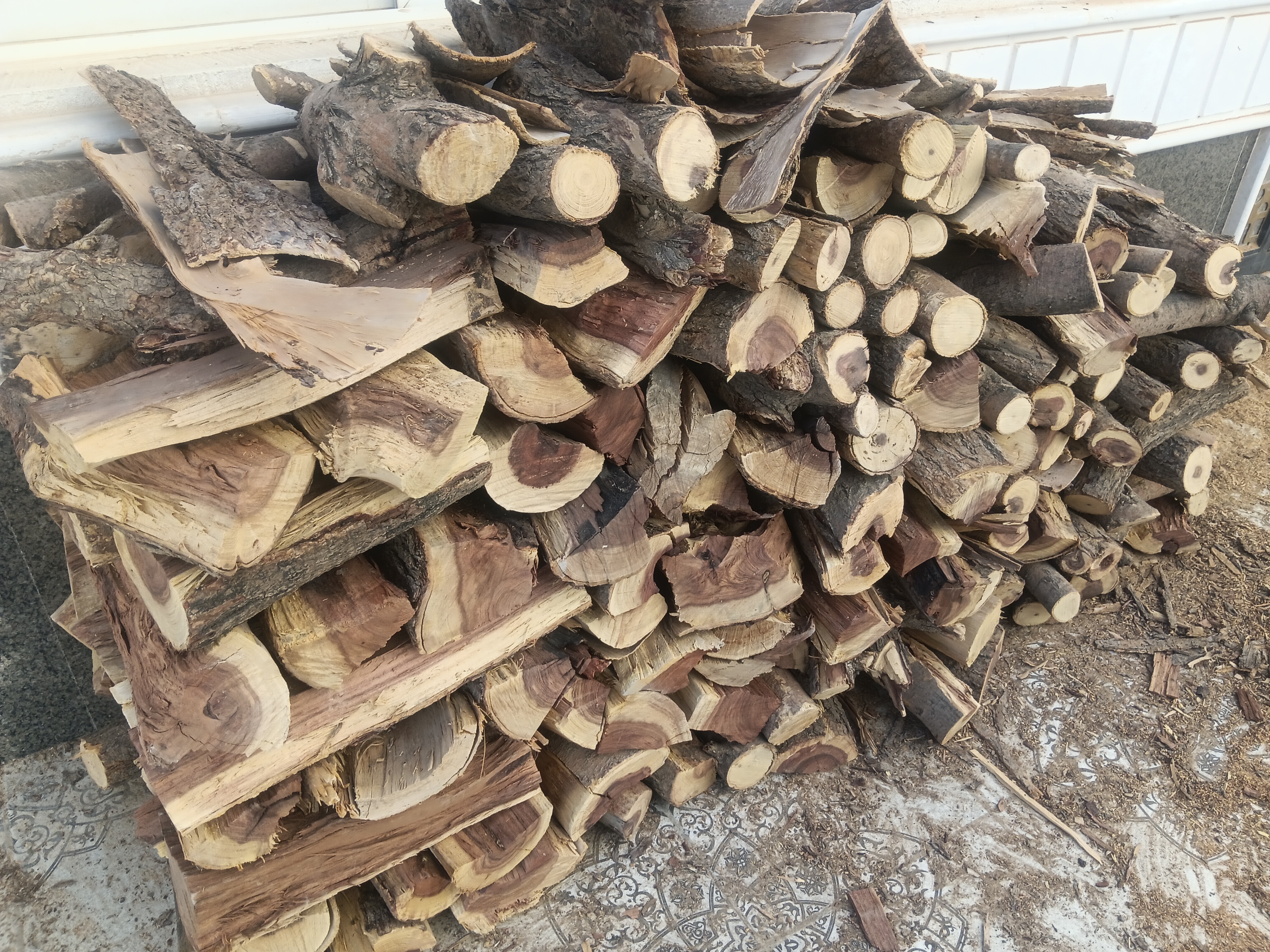 عامل تقطيع الحطب وتشليح الأشجار والنخل المنزل 